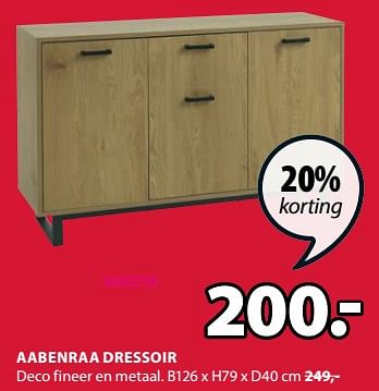 Promoties Aabenraa dressoir - Huismerk - Jysk - Geldig van 09/01/2023 tot 31/01/2023 bij Jysk