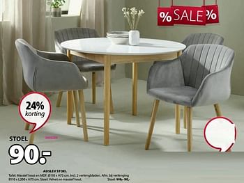 Promoties Adslev stoel - Huismerk - Jysk - Geldig van 09/01/2023 tot 31/01/2023 bij Jysk