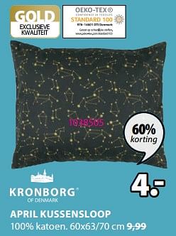 Promoties April kussensloop - Kronborg - Geldig van 09/01/2023 tot 31/01/2023 bij Jysk