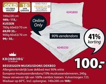 Promoties Besseggen muskusdons dekbed - Kronborg - Geldig van 09/01/2023 tot 31/01/2023 bij Jysk