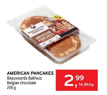 Promotions American pancakes beauvoords bakhuis - Beauvoords Bakhuis - Valide de 25/01/2023 à 07/02/2023 chez Alvo