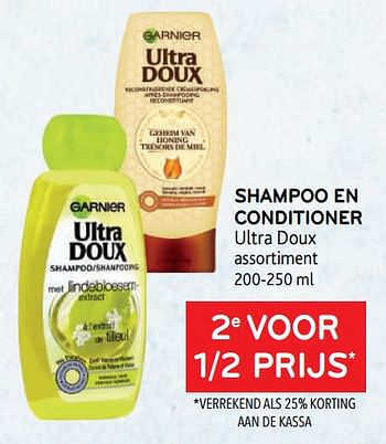Promotions Shampoo en conditioner ultra doux 2e voor 1-2 prijs - Garnier - Valide de 25/01/2023 à 07/02/2023 chez Alvo