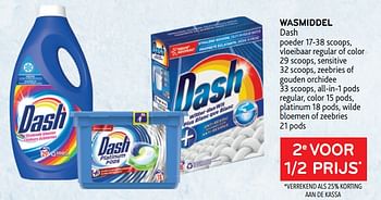 Promoties Wasmiddel dash 2e voor 1-2 prijs - Dash - Geldig van 25/01/2023 tot 07/02/2023 bij Alvo