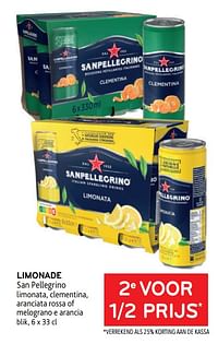 Limonade san pellegrino 2e voor 1-2 prijs-Sanpellegrino