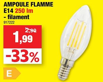 Promotions Ampoule flamme e14 - Produit maison - Hubo  - Valide de 11/01/2023 à 22/01/2023 chez Hubo