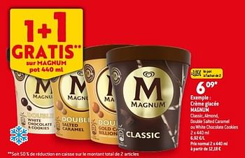 Promotions Crème glacée magnum - Ola - Valide de 11/01/2023 à 17/01/2023 chez Match