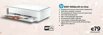 Promoties Hp envy 6022e all-in-one - HP - Geldig van 03/01/2023 tot 31/01/2023 bij Compudeals