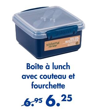 Promoties Boîte à lunch avec couteau et fourchette - Sistema - Geldig van 02/01/2023 tot 02/02/2023 bij Casa