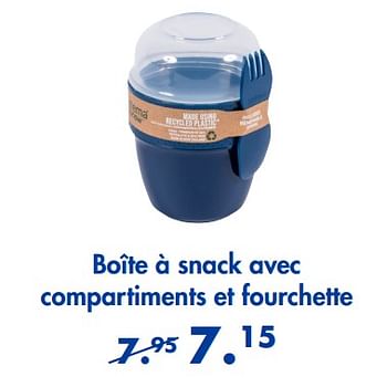 Promoties Boîte à snack avec compartiments et fourchette - Sistema - Geldig van 02/01/2023 tot 02/02/2023 bij Casa
