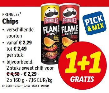 Promoties Chips - Pringles - Geldig van 23/01/2023 tot 28/01/2023 bij Lidl