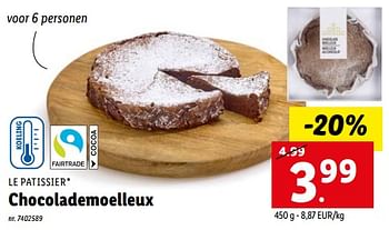 Promoties Chocolademoelleux - Le Patissier - Geldig van 23/01/2023 tot 28/01/2023 bij Lidl