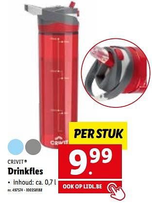 Promoties Drinkfles - Crivit - Geldig van 23/01/2023 tot 28/01/2023 bij Lidl