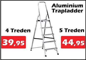 Promoties Aluminium trapladder 4 treden - Huismerk - Itek - Geldig van 05/01/2023 tot 29/01/2023 bij Itek