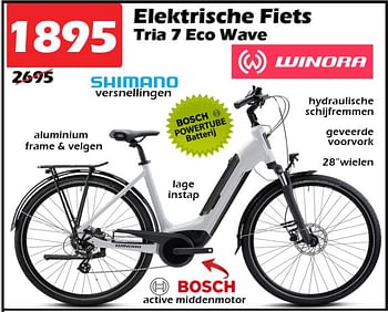 Promoties Elektrische fiets tria 7 eco wave - Winora - Geldig van 05/01/2023 tot 29/01/2023 bij Itek
