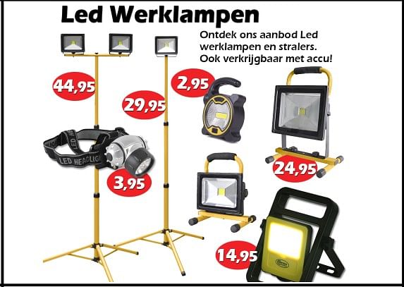 Officier maandelijks verbannen Led werklampen - Huismerk - Itek - Itek - Promoties.be