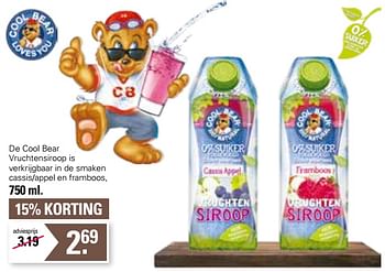 Promoties Cool bear vruchtensiroop - CoolBear - Geldig van 11/01/2023 tot 28/01/2023 bij De Online Drogist