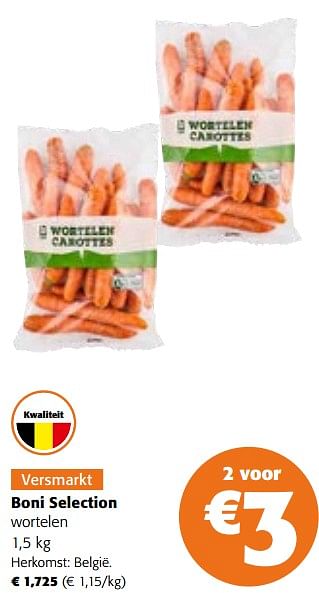 Promoties Boni selection wortelen - Boni - Geldig van 11/01/2023 tot 24/01/2023 bij Colruyt