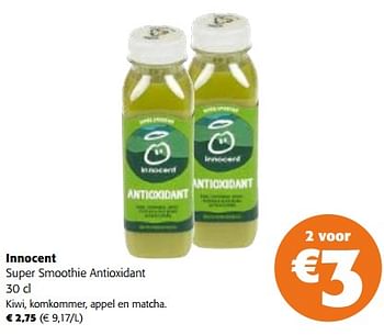 Promoties Innocent super smoothie antioxidant - Innocent - Geldig van 11/01/2023 tot 24/01/2023 bij Colruyt