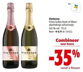 Promoties Vintense fines bulles rosé - Vintense - Geldig van 11/01/2023 tot 24/01/2023 bij Colruyt