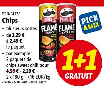 Promotions Chips - Pringles - Valide de 23/01/2023 à 28/01/2023 chez Lidl