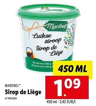 Sirop de Liège - Maribel - 450 g e