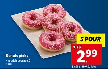 Promotions Donuts pinky - Produit maison - Lidl - Valide de 23/01/2023 à 28/01/2023 chez Lidl