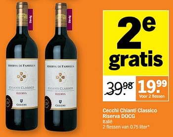 Promoties Cecchi chianti classico riserva docg - Rode wijnen - Geldig van 16/01/2023 tot 22/01/2023 bij Albert Heijn