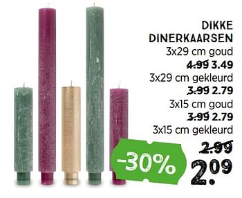Promoties Dikke dinerkaarsen - Huismerk - Xenos - Geldig van 15/01/2023 tot 29/01/2023 bij Xenos