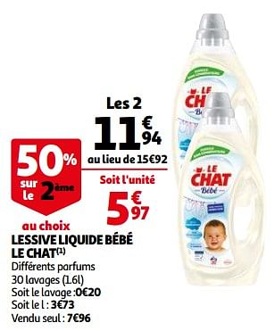 Le Chat Lessive liquide bébé le chat - En promotion chez Auchan Ronq