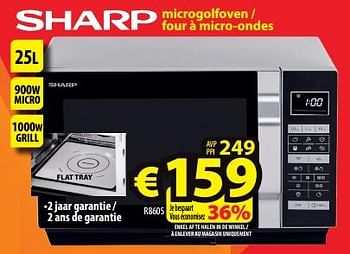 Promoties Sharp microgolfoven - four à micro-ondes r860s - Sharp - Geldig van 18/01/2023 tot 25/01/2023 bij ElectroStock