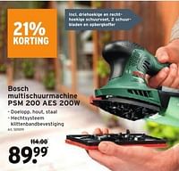 Promoties Bosch multischuurmachine psm 200 aes - Bosch - Geldig van 18/01/2023 tot 31/01/2023 bij Gamma