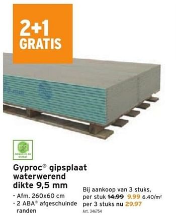 Promoties Gyproc gipsplaat waterwerend - Gyproc - Geldig van 18/01/2023 tot 31/01/2023 bij Gamma