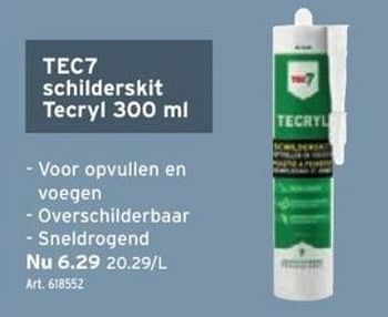 Promotions Tec7 schilderskit tecryl - Tec 7 - Valide de 18/01/2023 à 31/01/2023 chez Gamma