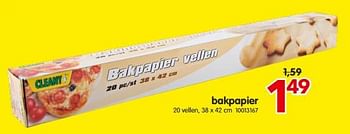 Promoties Bakpapier - Cleany - Geldig van 17/01/2023 tot 23/01/2023 bij yess!
