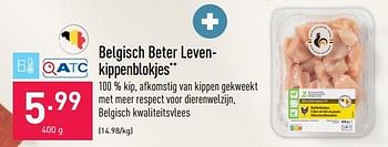 Promoties Belgisch beter levenkippenblokjes - Huismerk - Aldi - Geldig van 23/01/2023 tot 03/02/2023 bij Aldi