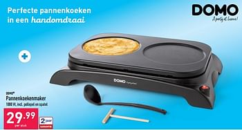 Promoties Domo elektro pannenkoekenmaker - Domo elektro - Geldig van 25/01/2023 tot 03/02/2023 bij Aldi
