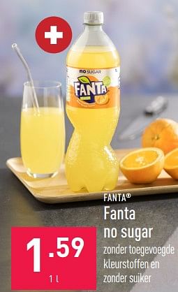 Promoties Fanta no sugar - Fanta - Geldig van 27/01/2023 tot 03/02/2023 bij Aldi