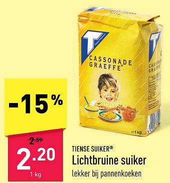 Promoties Lichtbruine suiker - Tiense Suiker - Geldig van 23/01/2023 tot 03/02/2023 bij Aldi