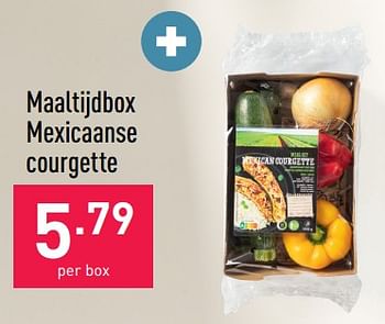 Promoties Maaltijdbox mexicaanse courgette - Huismerk - Aldi - Geldig van 23/01/2023 tot 03/02/2023 bij Aldi