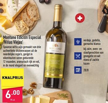 Promoties Montuno edición especial viñas viejas - Witte wijnen - Geldig van 27/01/2023 tot 03/02/2023 bij Aldi