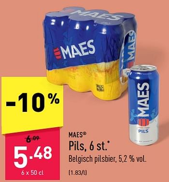 Promoties Pils - Maes - Geldig van 23/01/2023 tot 03/02/2023 bij Aldi