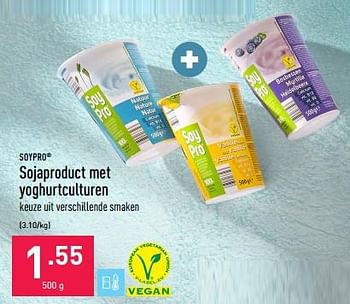 Promoties Sojaproduct met yoghurtculturen - Soypro - Geldig van 23/01/2023 tot 03/02/2023 bij Aldi