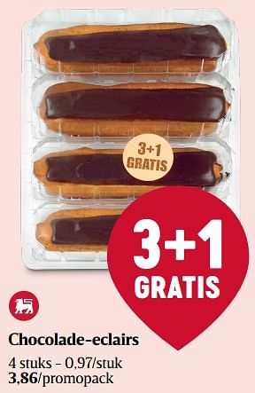 Promoties Chocolade-eclairs - Huismerk - Delhaize - Geldig van 19/01/2023 tot 25/01/2023 bij Delhaize
