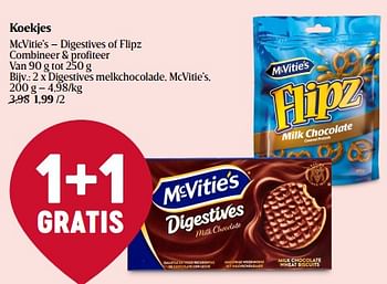 Promoties Digestives melkchocolade, mcvitie’s - McVitie's - Geldig van 19/01/2023 tot 25/01/2023 bij Delhaize