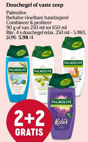 Promoties Douchegel relax - Palmolive - Geldig van 19/01/2023 tot 25/01/2023 bij Delhaize