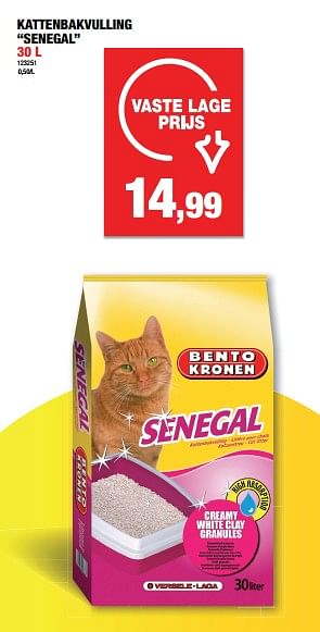 Promoties Kattenbakvulling senegal - Bento Kronen - Geldig van 18/01/2023 tot 22/01/2023 bij Hubo