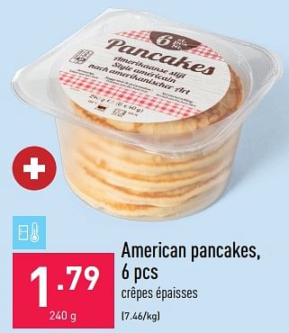Promotions American pancakes - Produit maison - Aldi - Valide de 27/01/2023 à 03/02/2023 chez Aldi