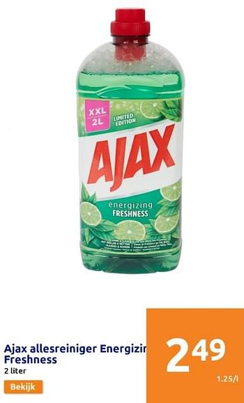 Promoties Ajax allesreiniger energizi freshness - Ajax - Geldig van 18/01/2023 tot 24/01/2023 bij Action