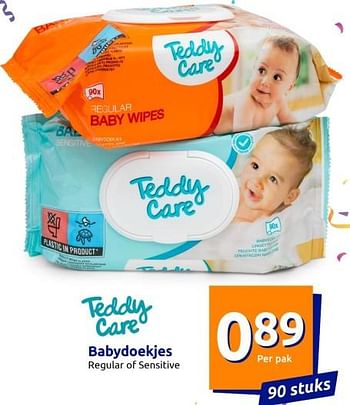 Promoties Babydoekjes - Teddy Care - Geldig van 18/01/2023 tot 24/01/2023 bij Action