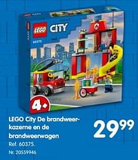Lego city de brandweerkazerne en de brandweerwagen-Lego
